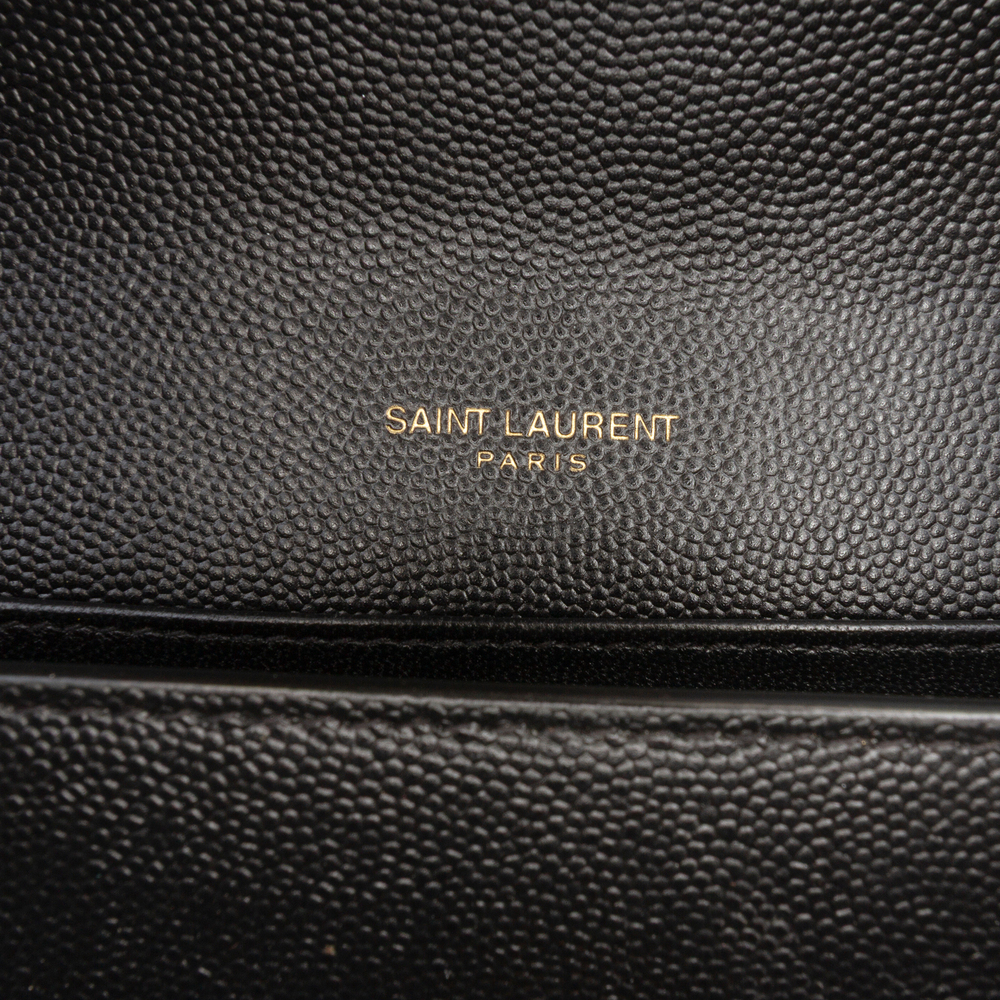 Pre-Loved Saint Laurent Grain De Poudre Monogram Cassandra Chain Wallet - Picture 5 of 10